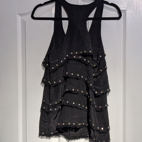 Black Silk Tank Top Size Small - Picture 6 of 7